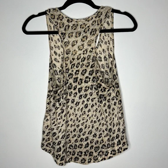 JOIE Colman Leopard Print Linen Racerback Tank | Size: Small - Picture 4 of 5